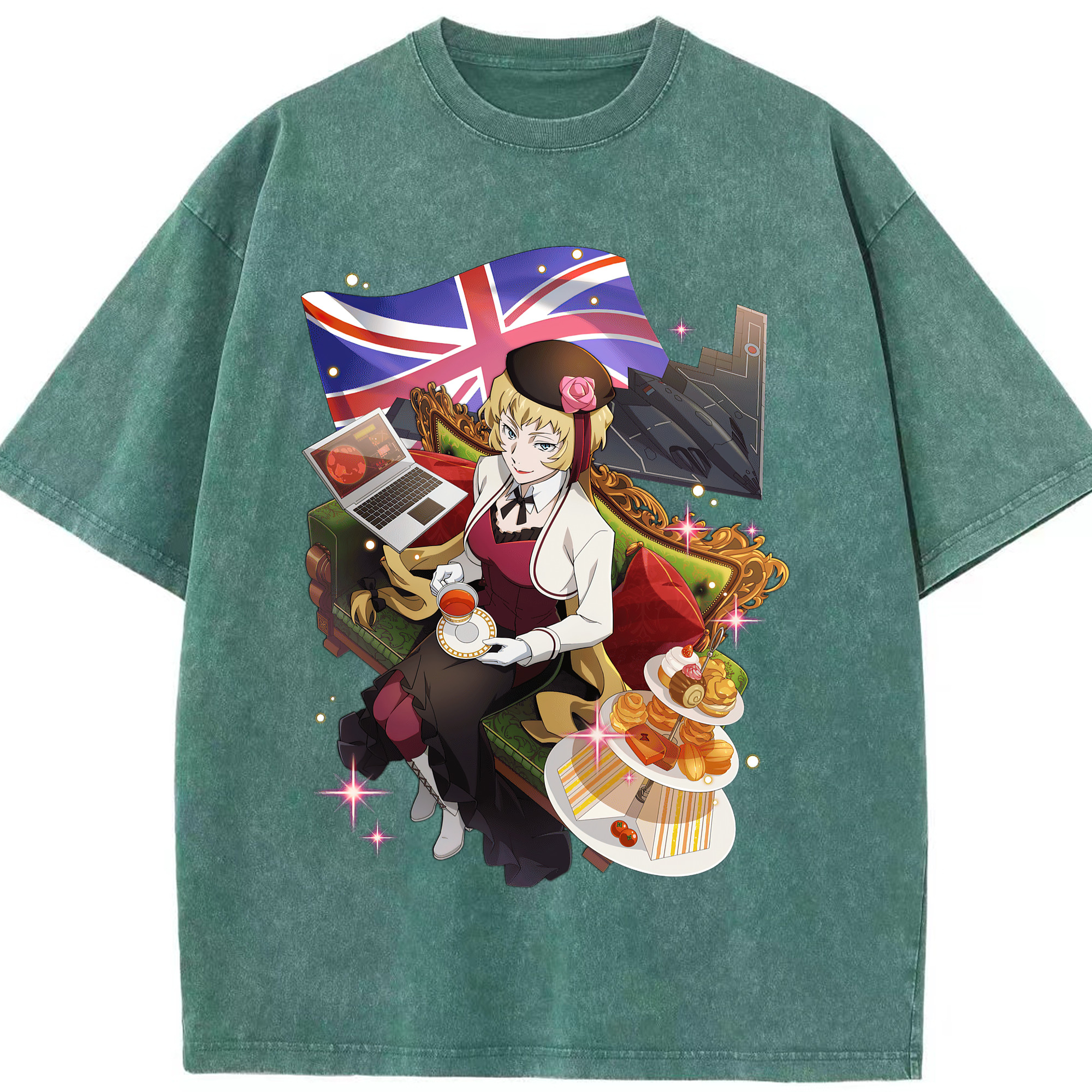 （画像用） 文豪ストレイドッグス Bungo Stray Dogs 綿100% ヴィンテージ風 半袖Tシャツ（フロントプリント）